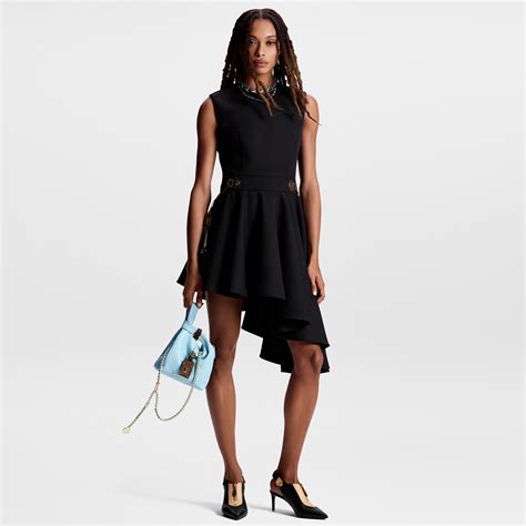 LV monogram pull asymmetrical dress